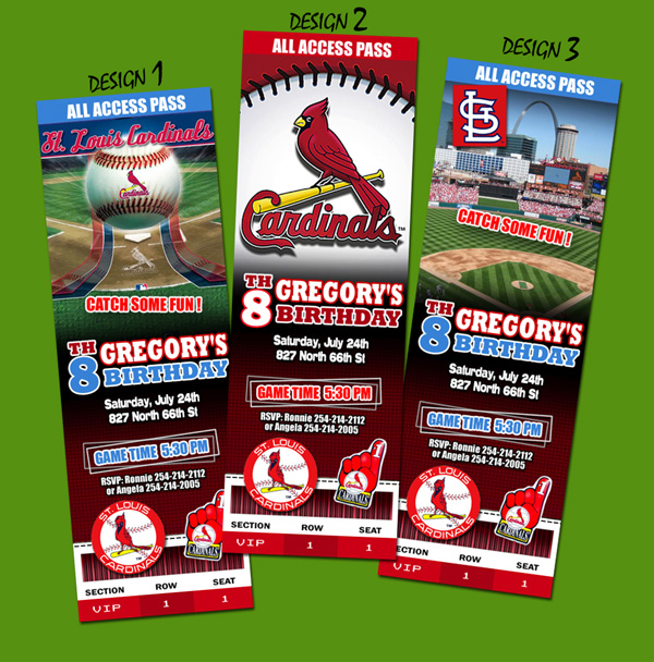 St Louis Cardinals Birthday Party Invitations | Party Invitations Ideas