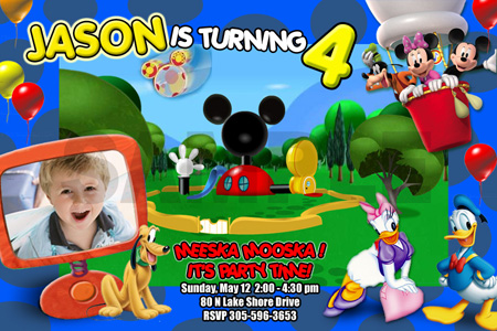 Mickey Mouse Clubhouse Birthday Cake on Free  Backgrownd Colors  Texts And Numbers Can Be Changed